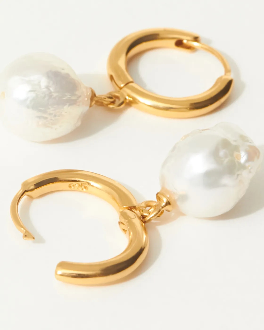 Rochelle Gold-Plated Solid Silver Huggie Earrings