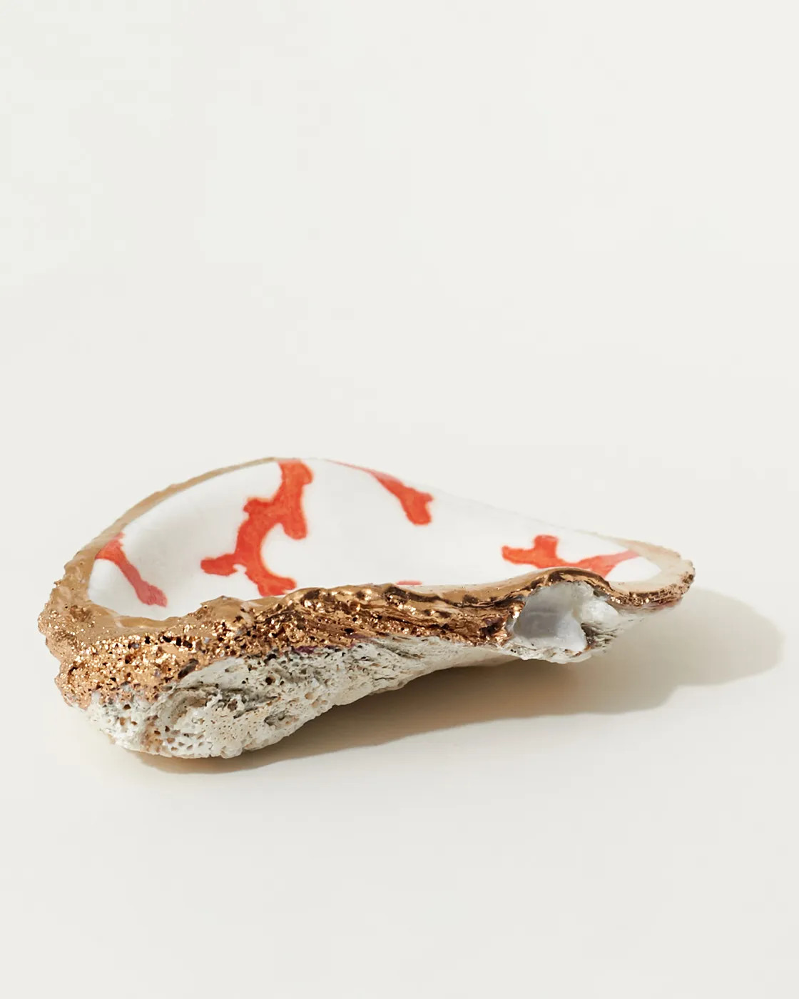 Coral Oyster Jewelry Dish