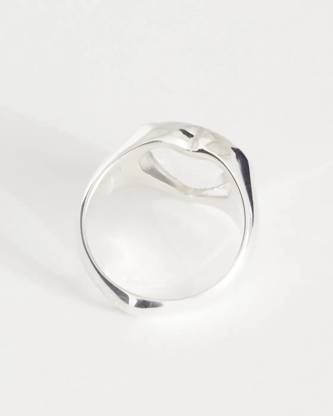 Quartz Heart Silver Ring