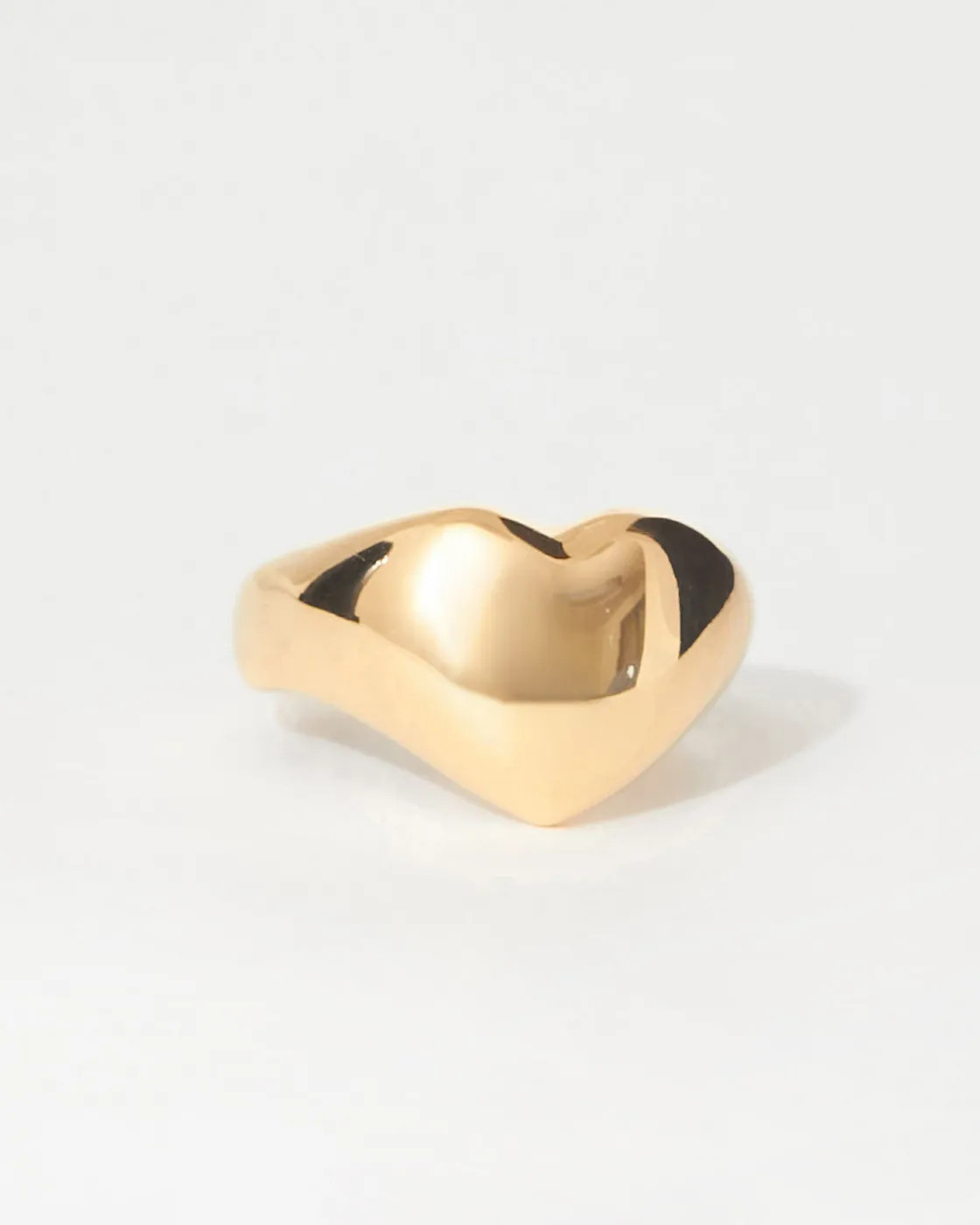 Gold-Plated Sterling Silver Fine Heart Ring
