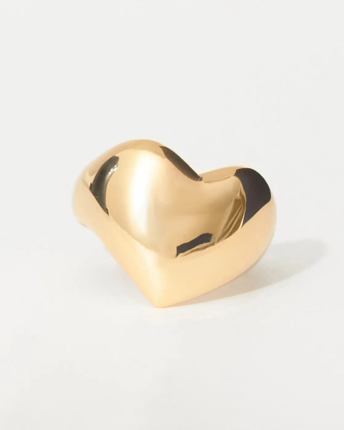 Gold-Plated Sterling Silver Bigger Heart Ring