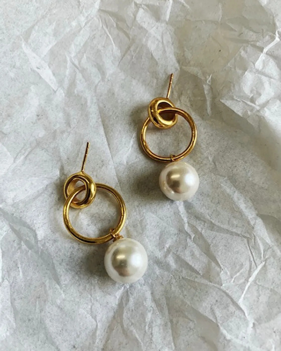 Layla Gold-Plated Sterling Silver Pearl Earrings