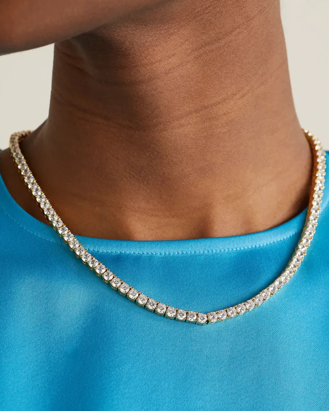 Serena Cubic Zirconia Tennis Necklace - Clear