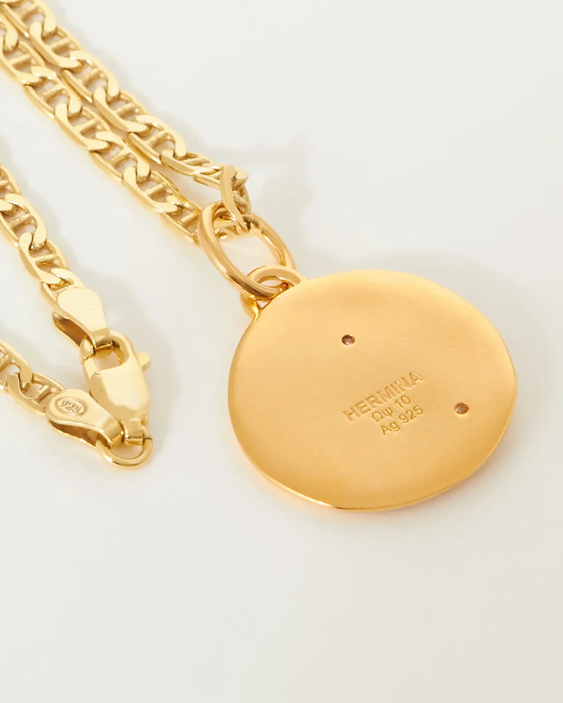 Luna Gold Vermiel Pendant on a Chain