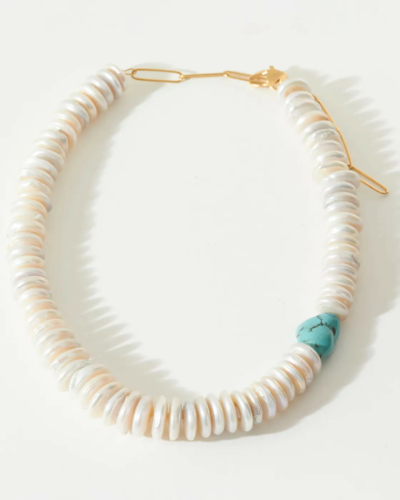 Kira Pearl and Howlite Necklace