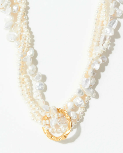 Full Moon Layered Pearl Necklace