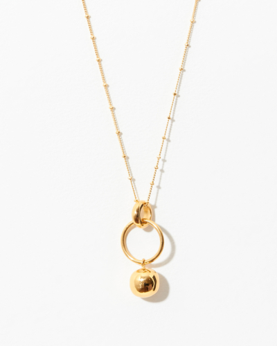Layla Solid Ball Silver Necklace