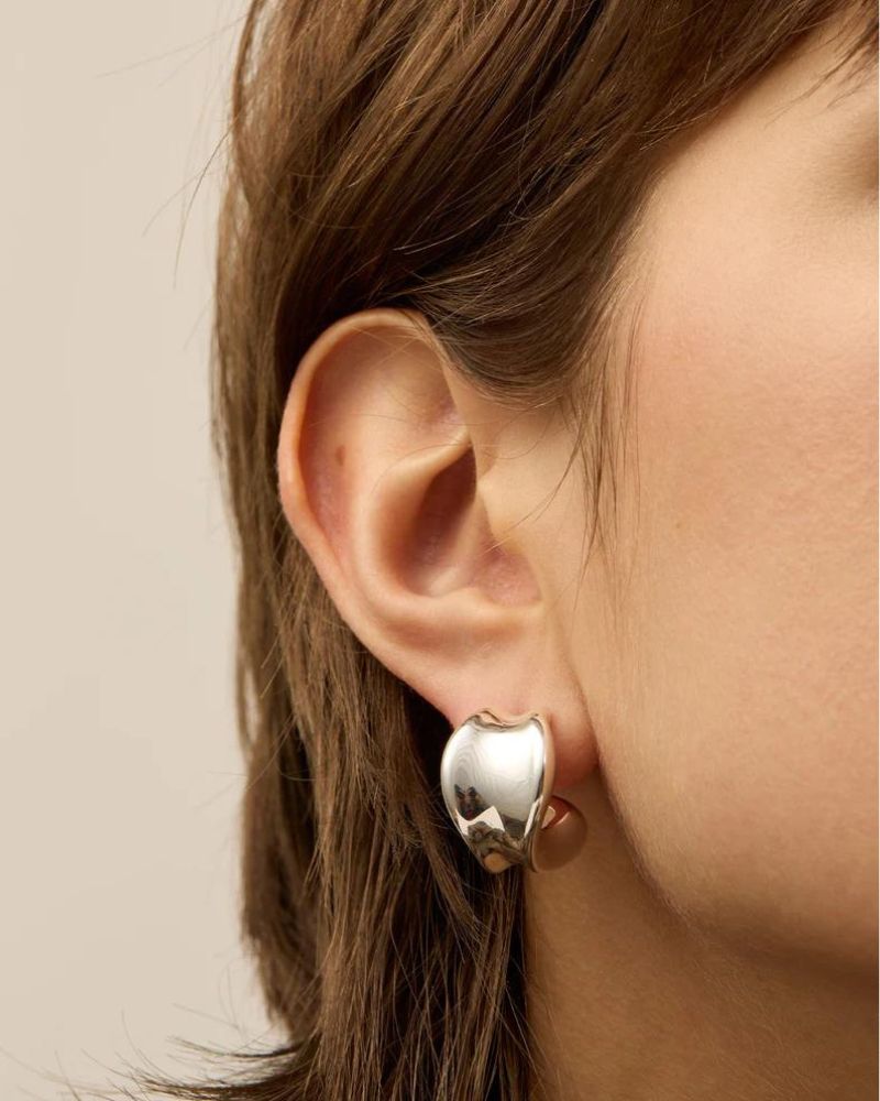 Chunky Doune Hoops in Silver