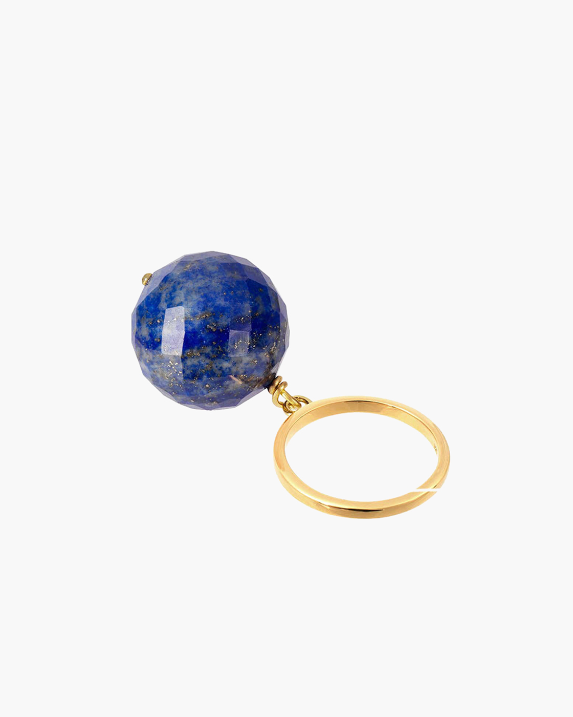 Bubble lapis lazuli Gold Ring (adjustable)