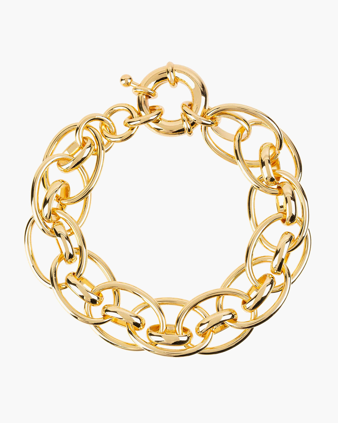 Thick Gold Chain Link Bracelet