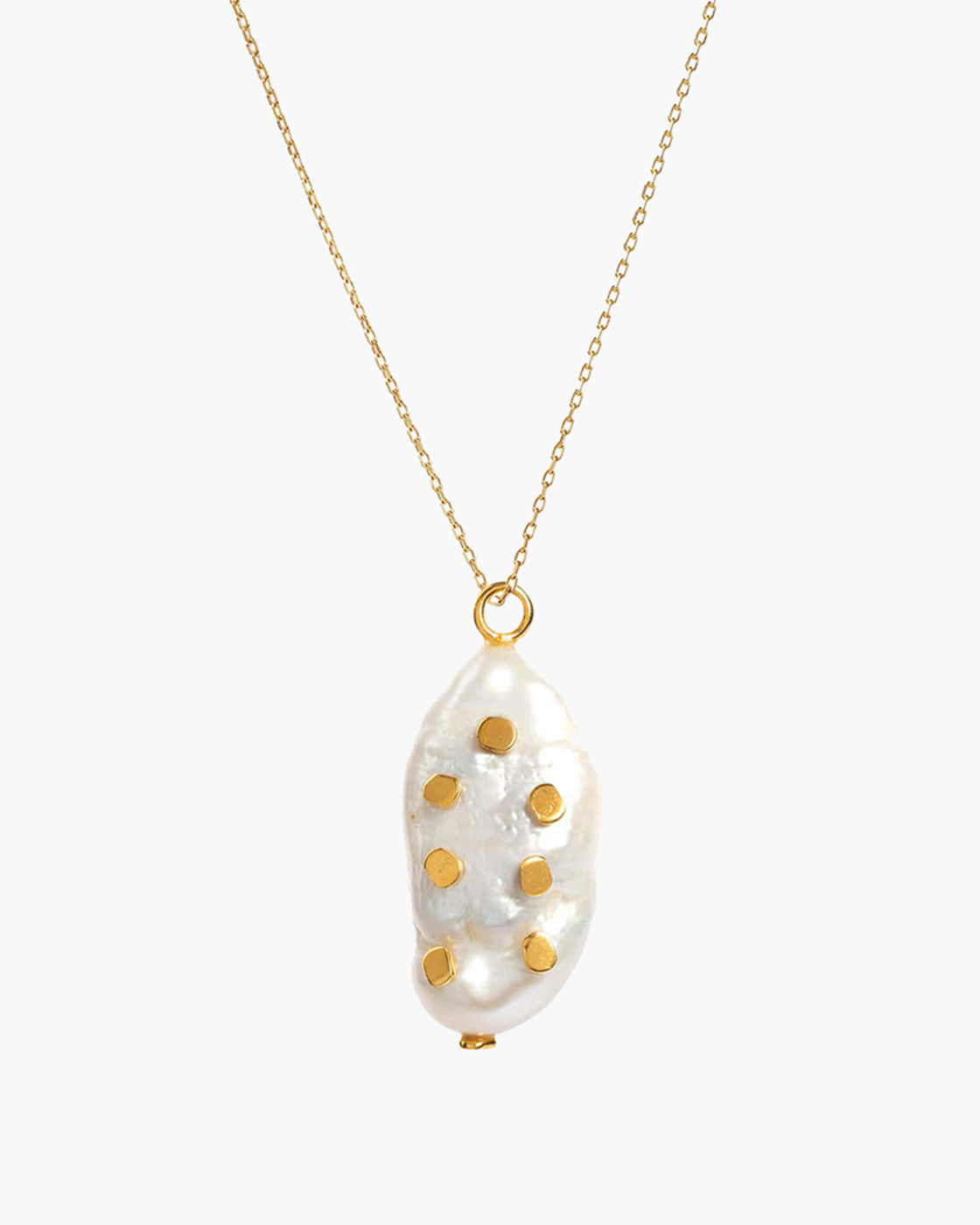 Venus Gold Chain Necklace with Pearl and Barnacle Pendant