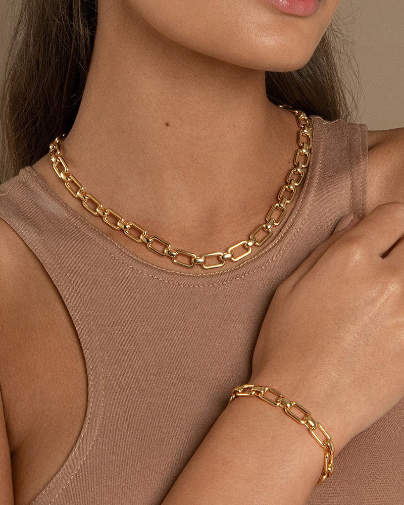 Daphne Gold Chunky Chain Bracelet
