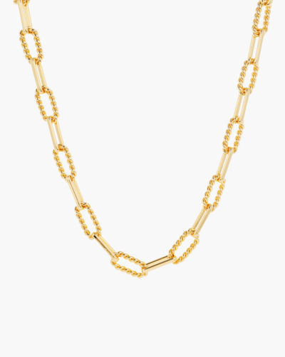Lilly Twisted Cable Link Gold Chain Necklace