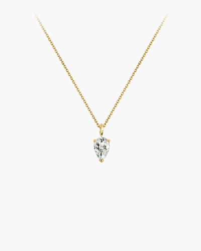 Bloom Gold Necklace  with a Green Amethyst