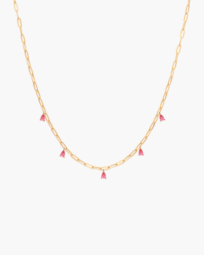 Eva Pink Turmalin Halskette