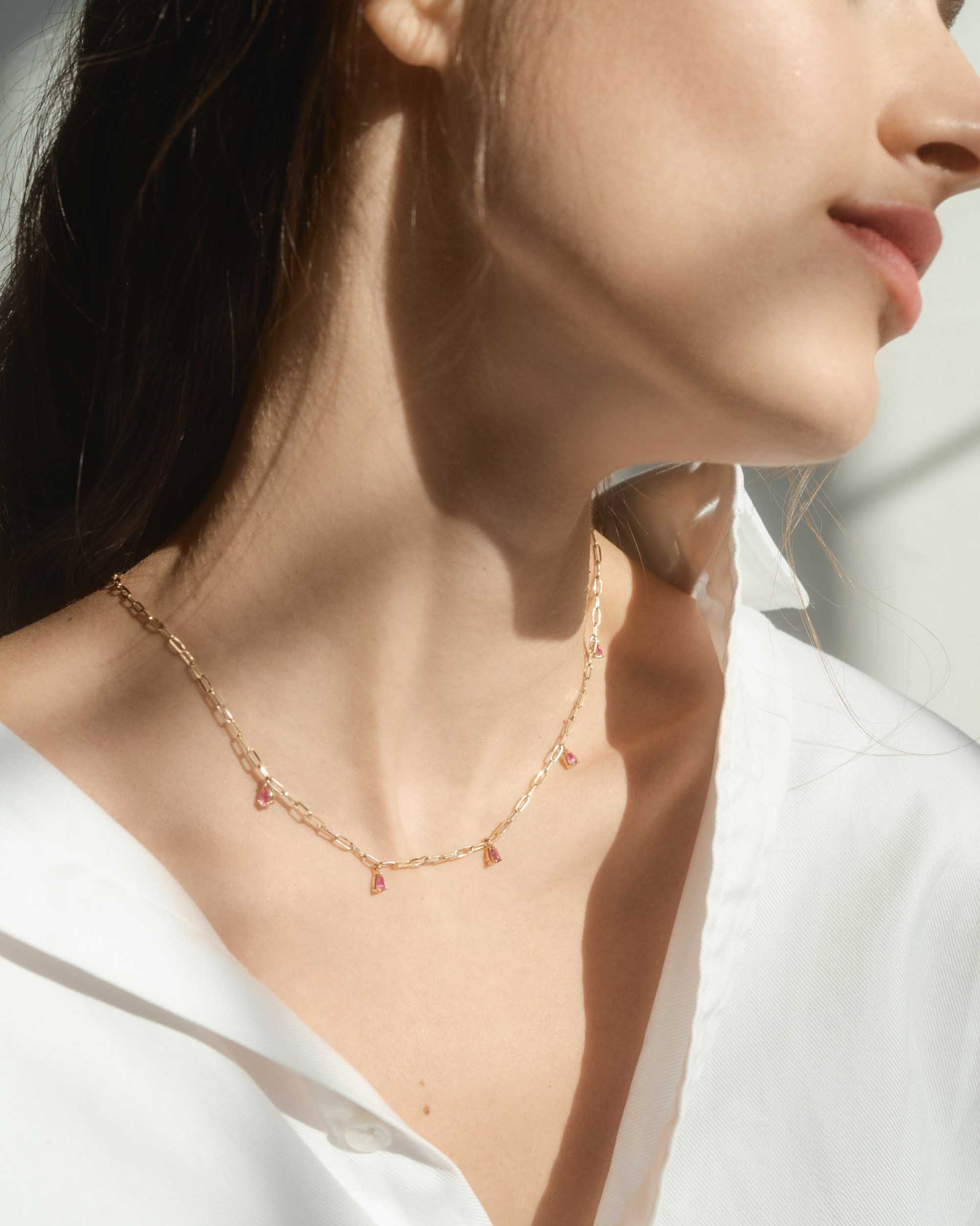 Eva Pink Tourmaline Necklace