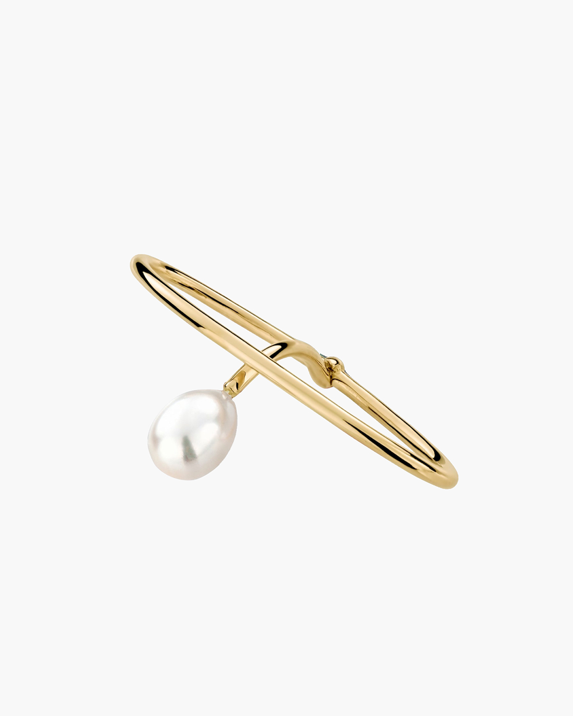 Julia Double Pearl Yellow Gold Ring (left)