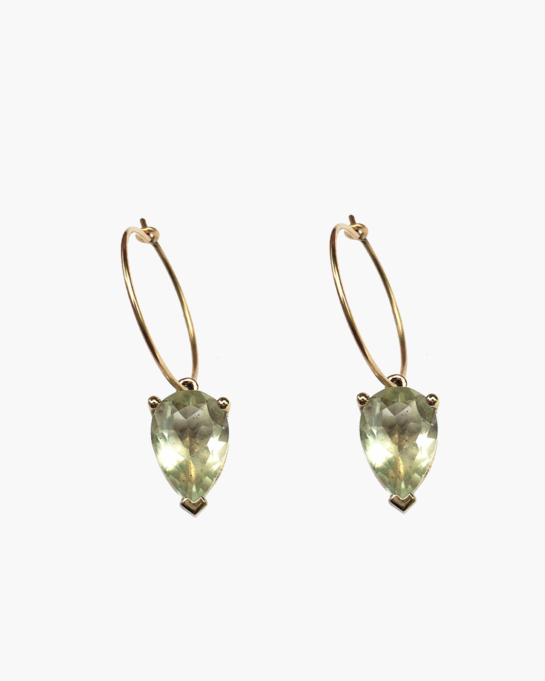 Round Bloom Amethyst Gold Earrings