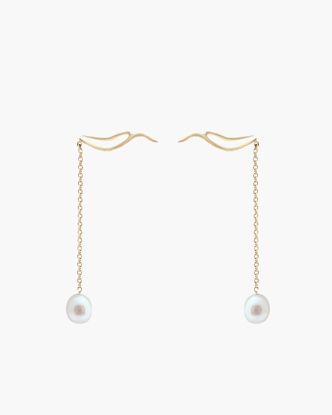 Tina Pearl Gold Earrings