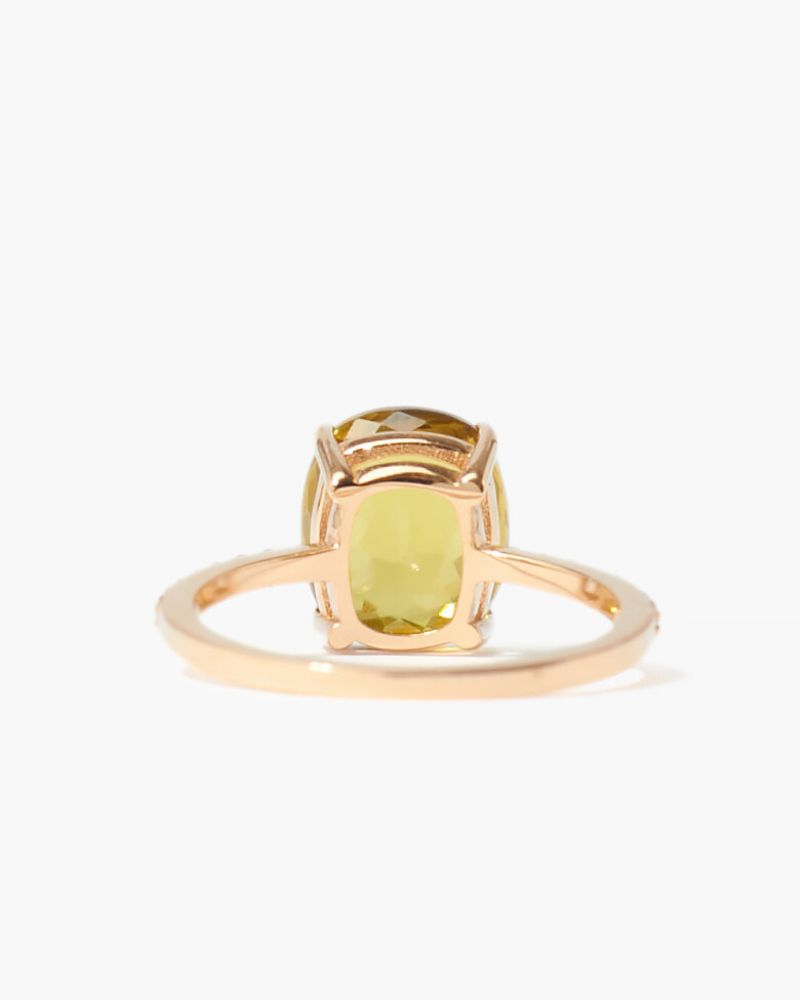 Titanite and Diamond Ring in Yellow Gold