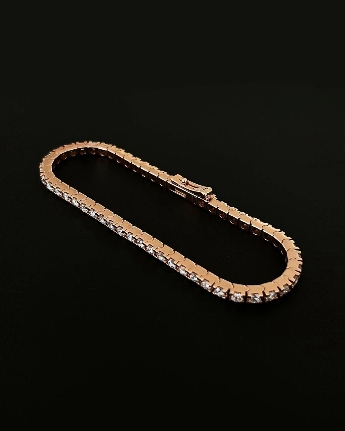 The Loev Pink Gold Tennis Bracelet 3.5mm