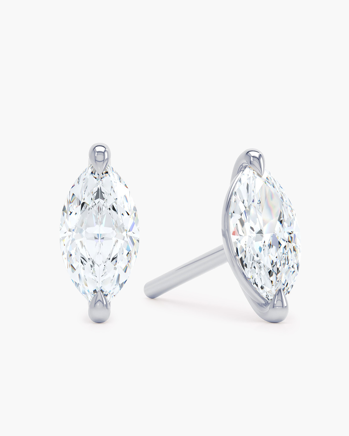 The Marquise White Gold Studs 0.25ct