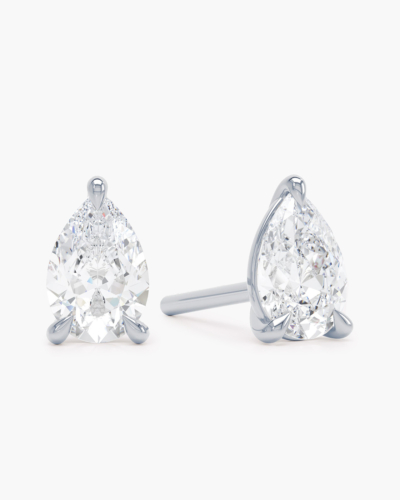 The Pear White Gold Studs 0.25ct