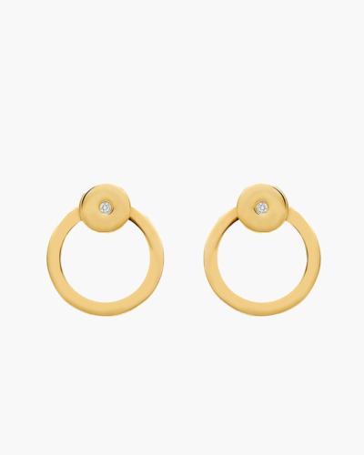 Diamantschleifen gelbgoldener Ohrring