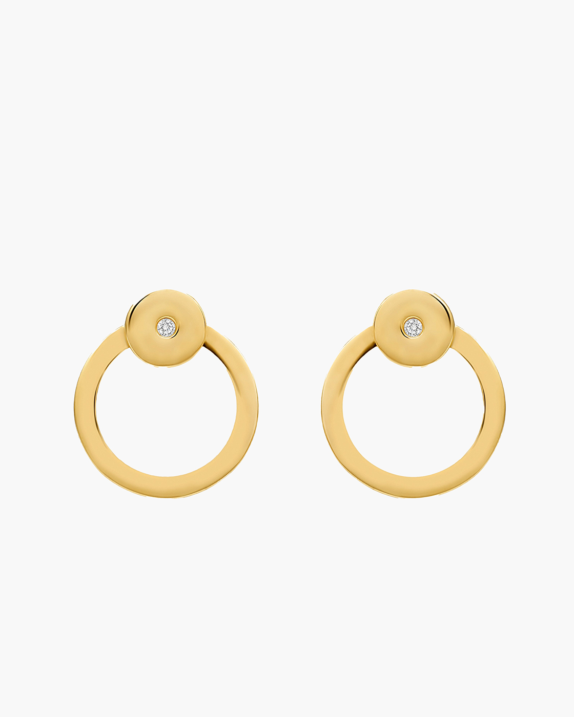 Diamantschleifen gelbgoldener Ohrring