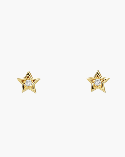 Diamond Star Gold  Stud Earrings