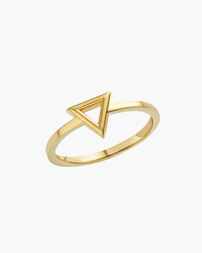 Dreieckiger Ring aus Gelbgold