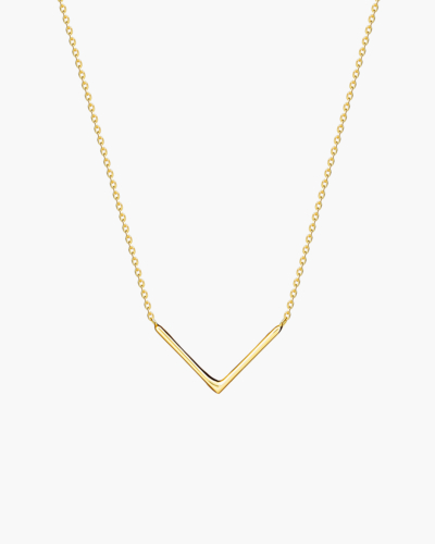 V - Yellow Gold Necklace