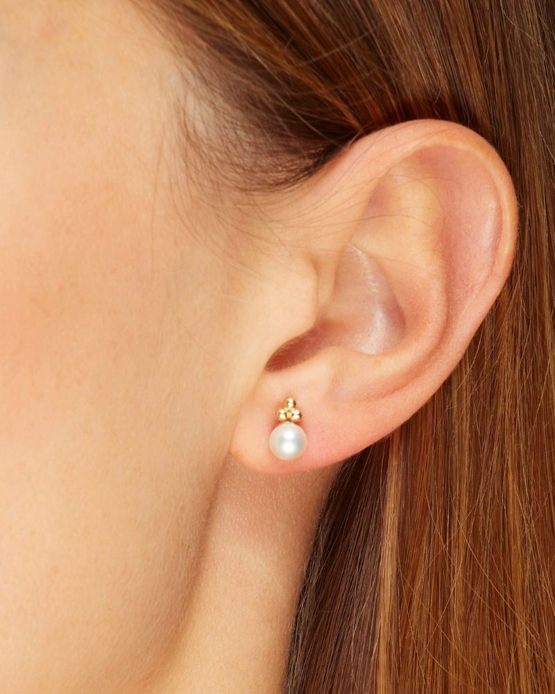 Pearl Stud Yellow Gold Earring