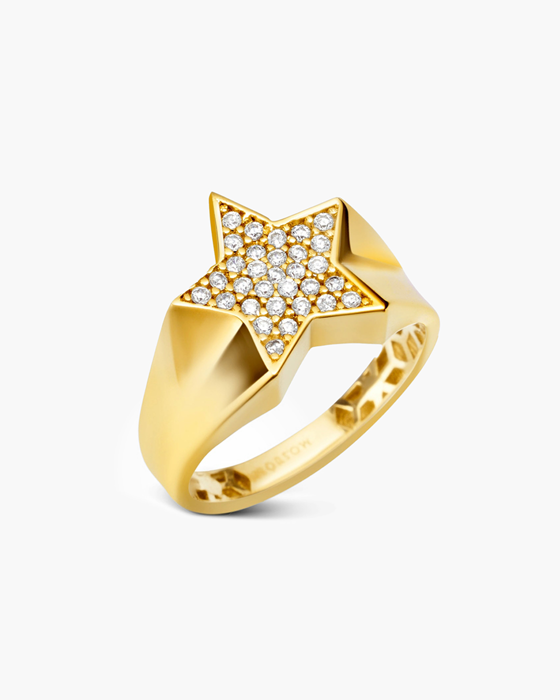 Signet Star Yellow Gold Ring