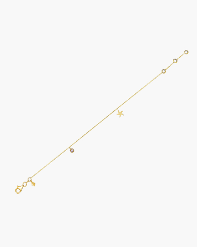Seastar Yellow Gold Anklet