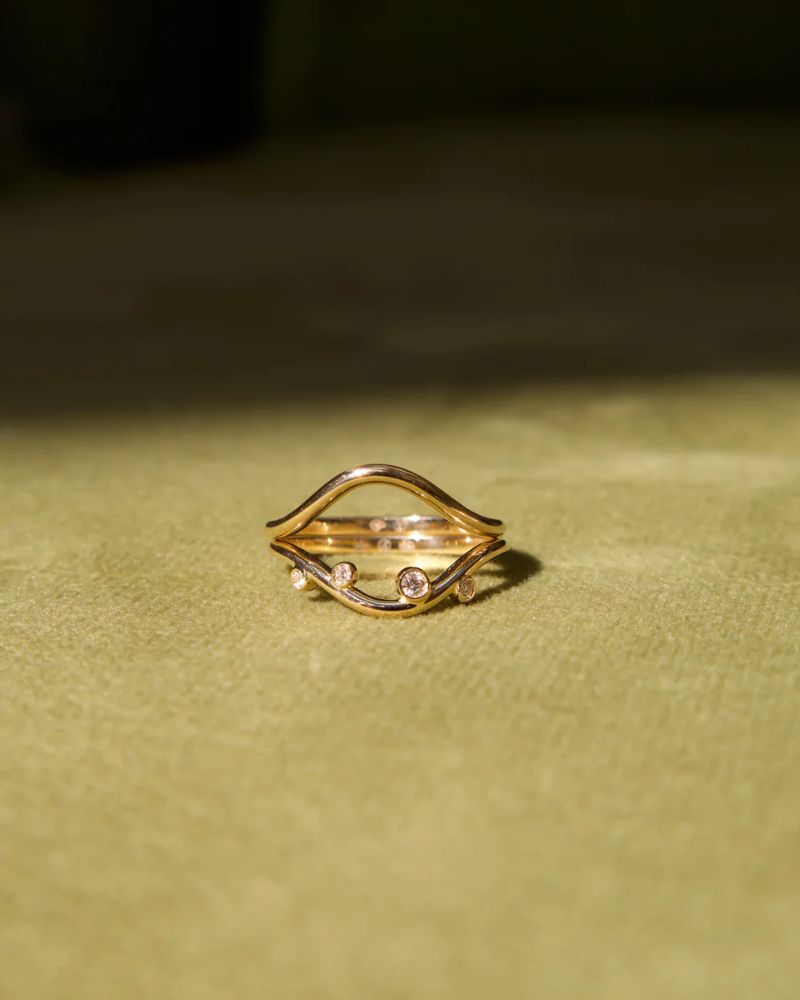 Starry Dusk Yellow Gold Diamond Ring